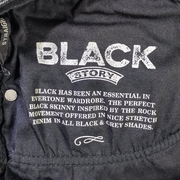 Buffalo David Bitton jeans straight six black story men's size W36xL32 black - Picture 9 of 16